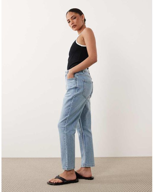 New Look Blue Hannah Straight Jeans