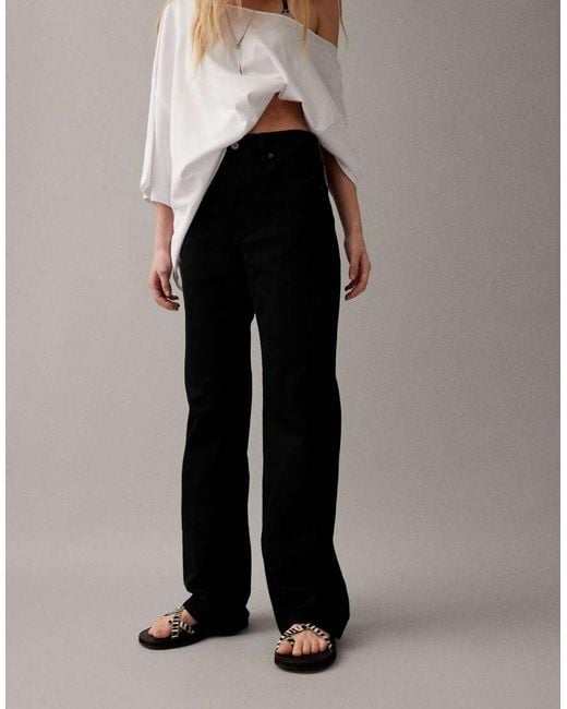 Abercrombie & Fitch Gray High Rise 90's Fit Relaxed Jean