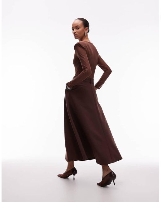 ASOS Purple Tailored Circle Maxi Skirt