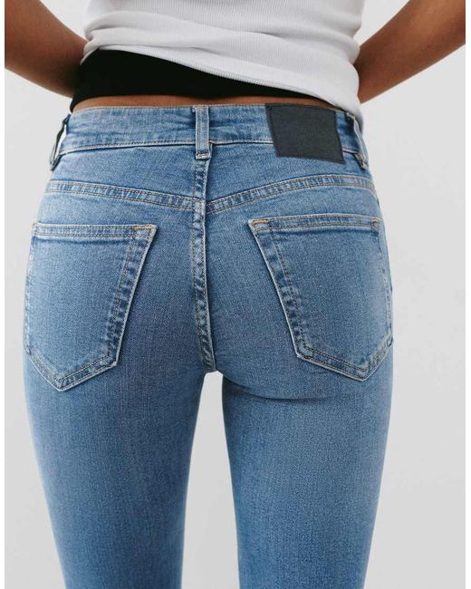 Pull&Bear Blue Tall Skinny Flared Jeans