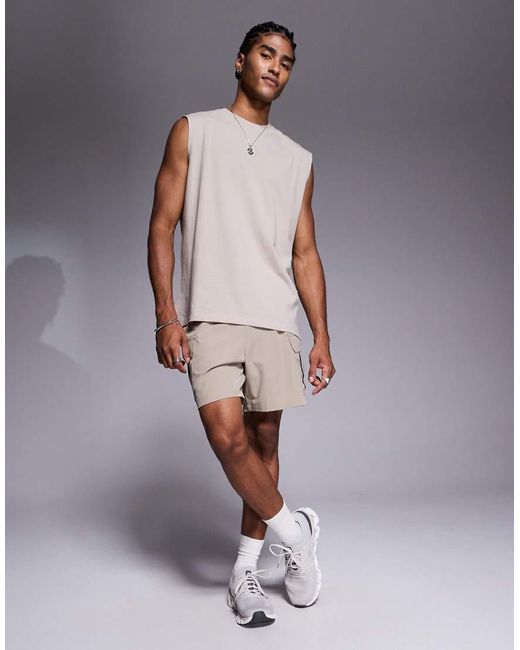 4505 Purple Icon Cotton Oversized Pump Training Tank With Quick Dry Finish for men