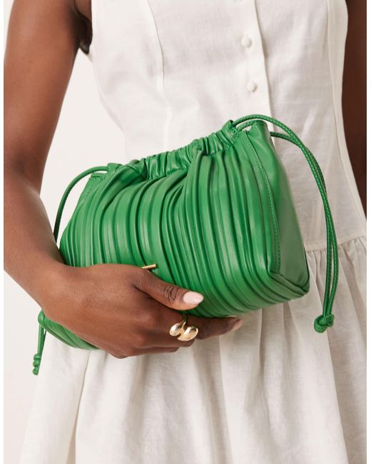 Calvin Klein Green Plisse Cross Body Bag