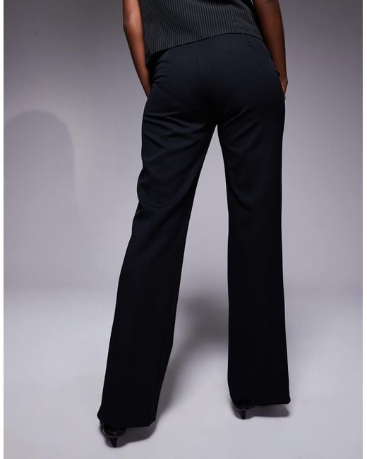River Island Blue Tailored Trouser With Split Hem