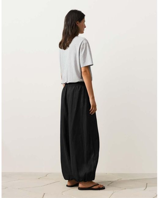 Oysho White 100% Linen Bloomer Trousers