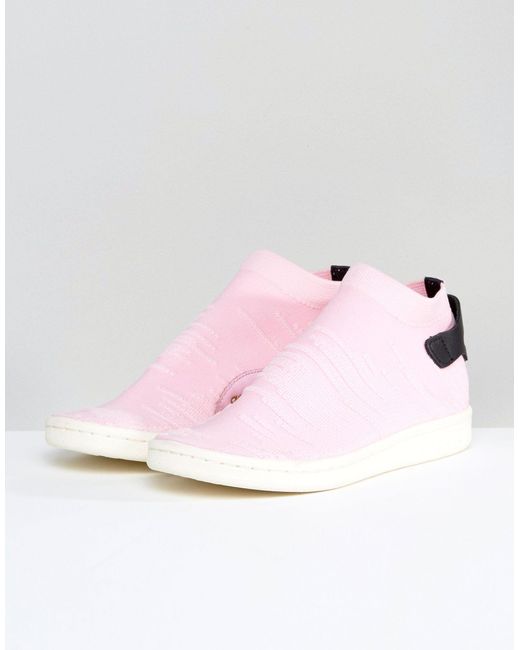 Stan Smith Primeknit - Baskets chaussettes Cuir adidas Originals en coloris  Rose | Lyst