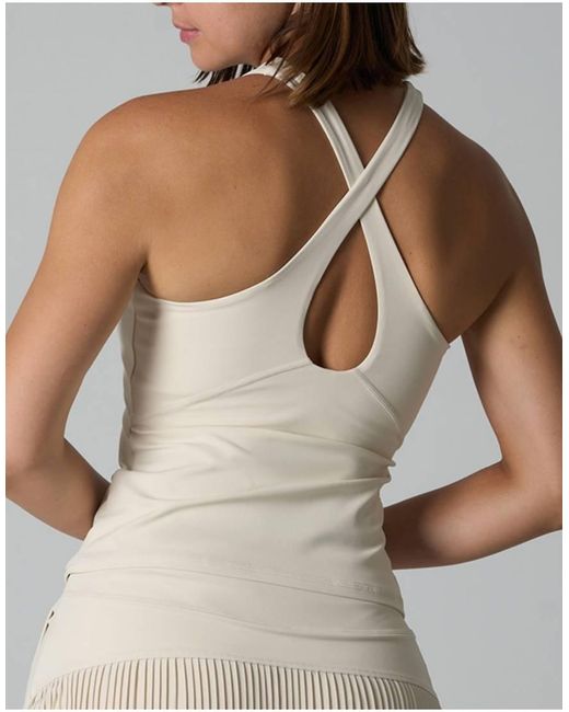 agon® White High Neck Tank Top
