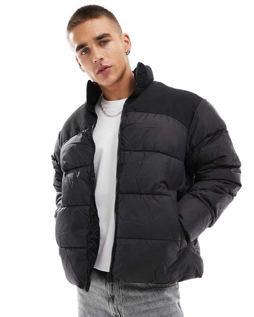 Jack & Jones Black Puffer Jacket for men