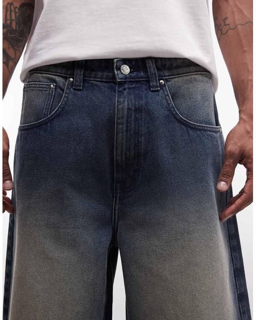 ASOS White Loose Denim Jorts for men