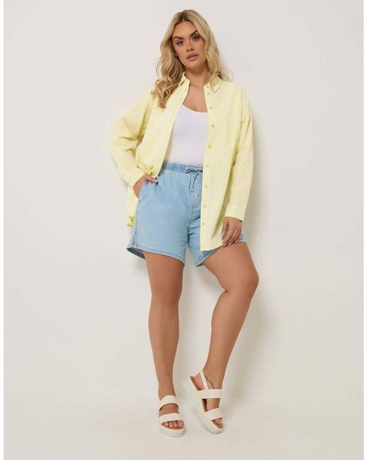 Yours Clothing Natural Stripe Textured Shirt