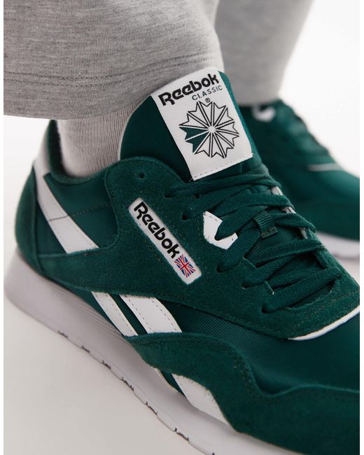 Reebok Gray Classic Nylon Trainers Dark for men
