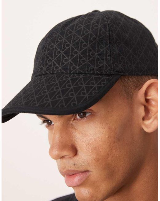 Calvin Klein Black Emblem Print Cap for men