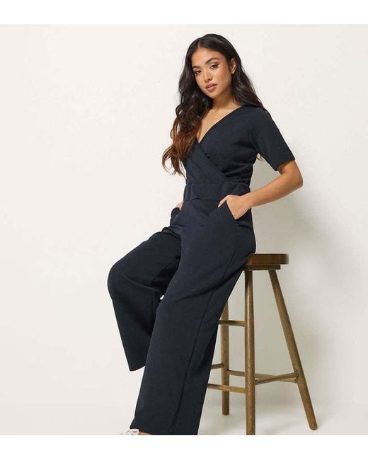 PixieGirl Blue Petite Wide Leg Jumpsuit