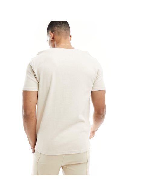 Brave Soul – strick-t-shirt in White für Herren