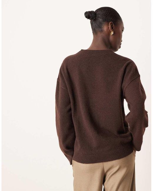 Vila Brown Oversized Knitted Jumper