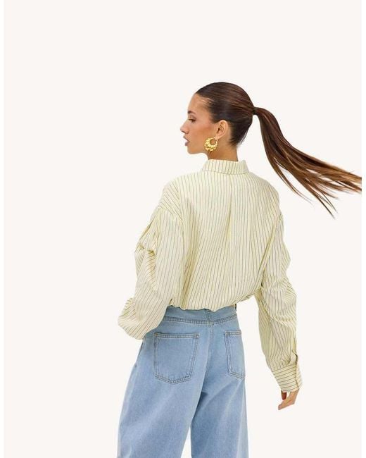 Loavies Blue Let Spring Begin Striped Blouse