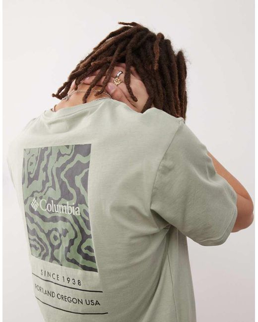 Columbia Gray Barton Springs Graphic T-Shirt for men