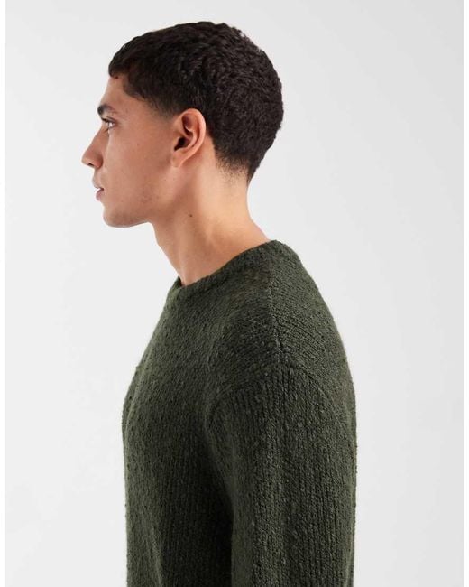Vans Green Solid Crew Sweater for men