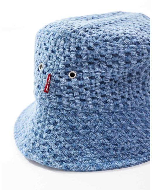 Cappello Da Pescatore Chiaro Con Logo di Levi's in Blue