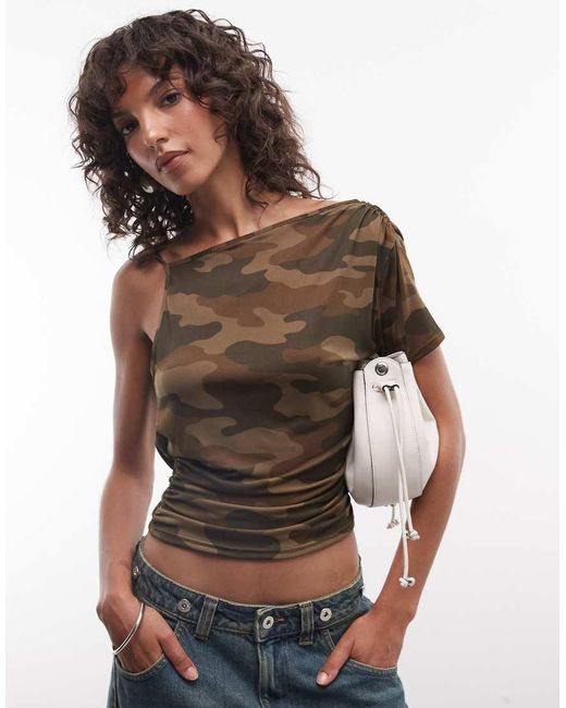 Collusion Brown Backless Asymmetric Top