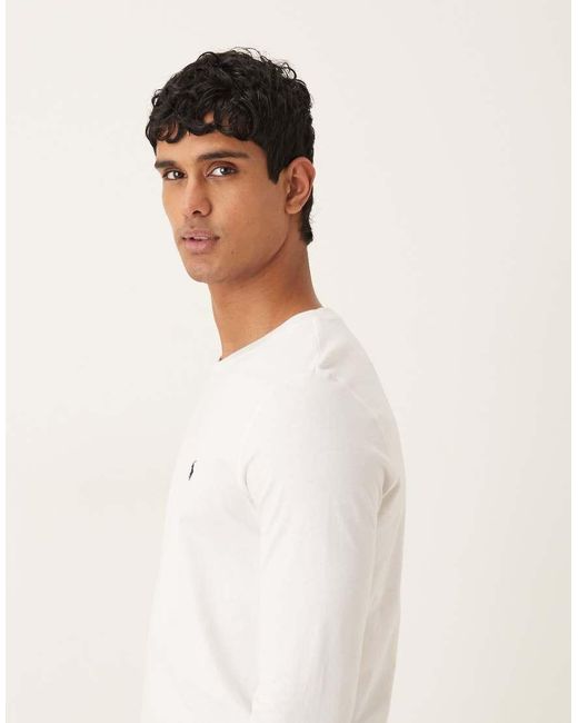 Polo Ralph Lauren White Cotton Jersey Lounge Long Sleeve T-shirt for men