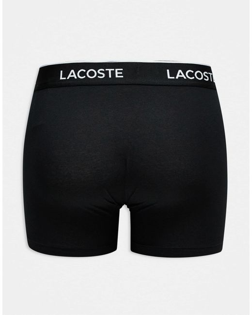 Lacoste Black 3pack Boxer Briefs for men