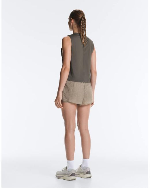 Oysho Gray Technical Sleeveless T-shirt With Text