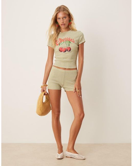 ASOS Natural Micro Short Co-ord