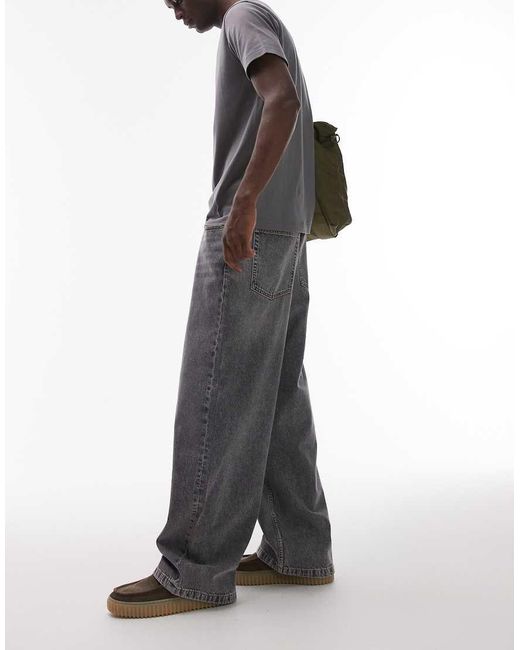 Tommy Hilfiger Gray Theo Baggy Jeans With Flag Pocket for men