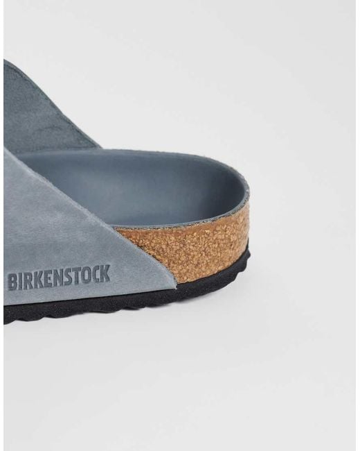 Birkenstock Blue Arizona Big Buckle Oiled Leather Sandals