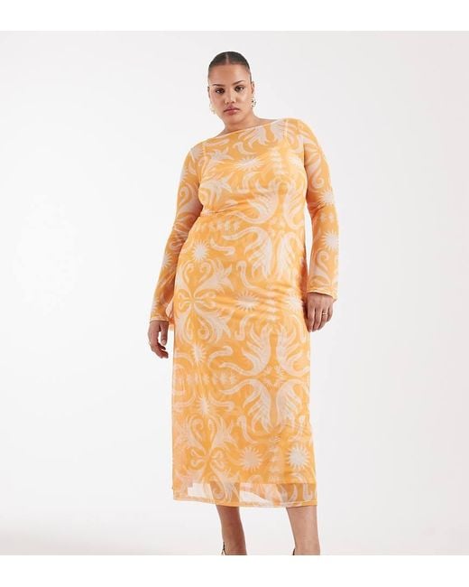 Never Fully Dressed Metallic Cairo Reversible Mesh Maxi Dress