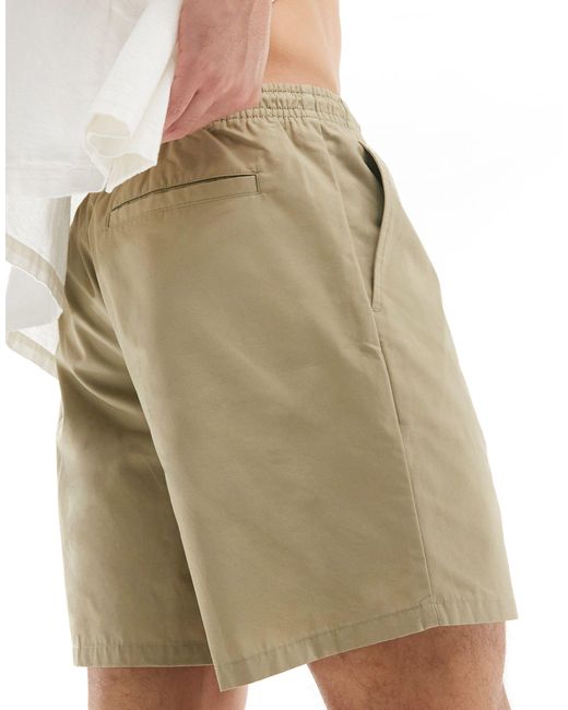 Lacoste Natural Pull On Cotton Shorts for men