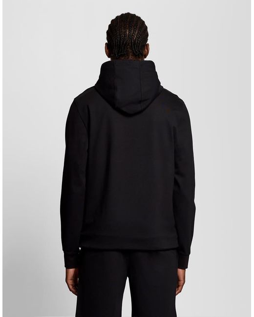 Lyle & Scott Black Mid Layers Fly Fleece Hoodie for men