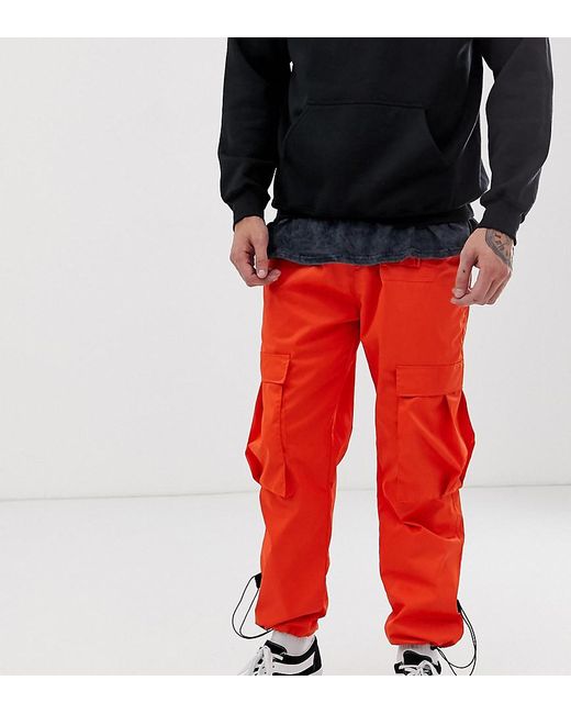 cargo pants orange