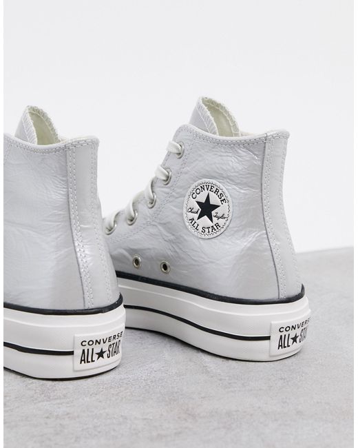 converse argentée