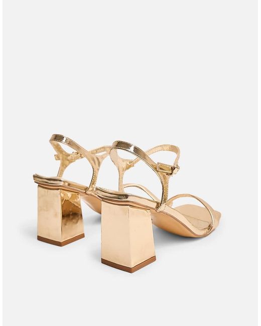 Public Desire Natural Maryse Pu Barely There Mid Block Heels