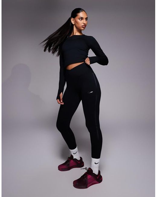 Nike Blue One Dri-fit Wrap Waist leggings