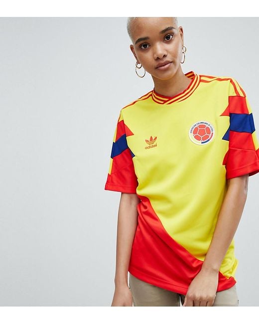 adidas Originals Colombia Mashup Football Shirt in Yellow | Lyst