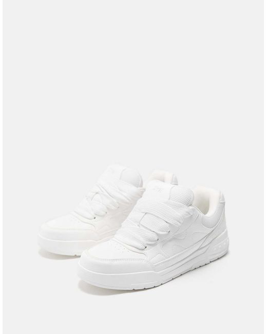 Pull&Bear – skater-sneaker in White für Herren