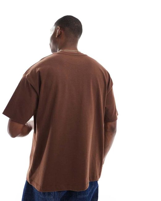 ASOS Brown Heavyweight Oversized T-shirt for men