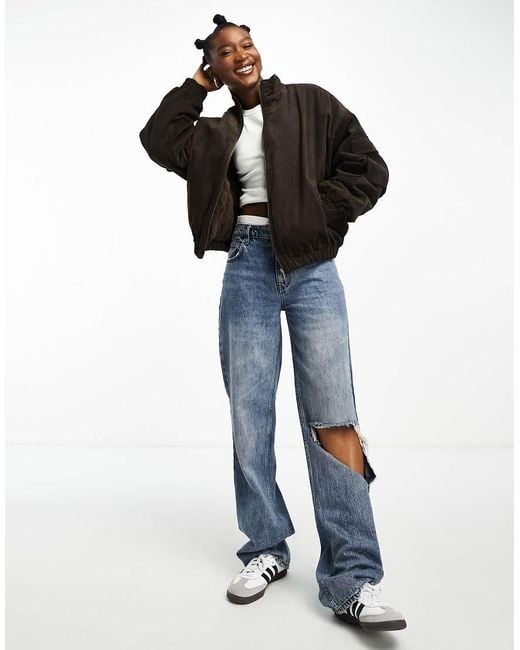 Cotton On Brown Corduroy Bomber Jacket