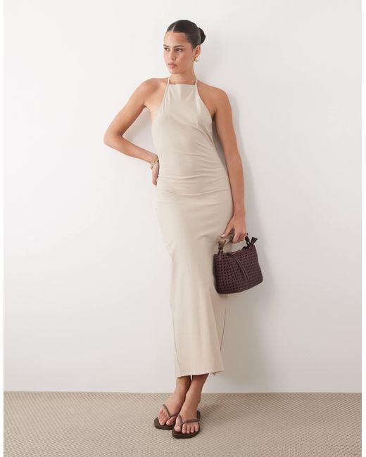 ASOS Natural Maxi Shift Dress