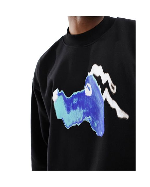 Weekday Blue – unisex – kastiges sweatshirt