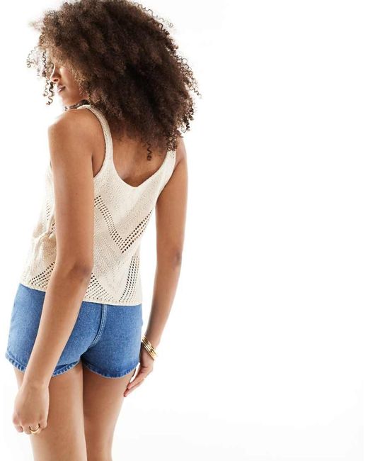 Jdy Blue Broderie Knit Vest