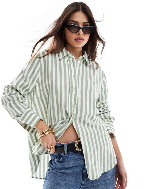 New Look Blue Striped Shirt