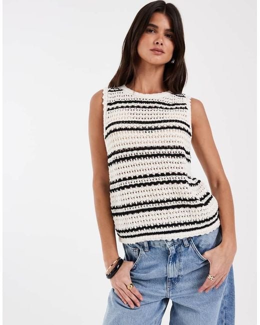 Gap Black Cotton Knit Tank Top
