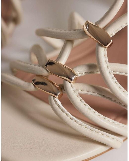 New Look Natural Metal Detail Block Heeled Sandal