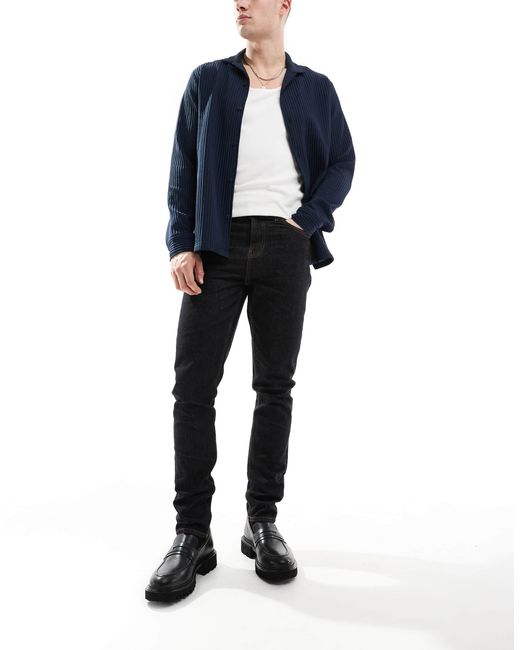 Jean skinny - indigo délavé ASOS pour homme en coloris Blue