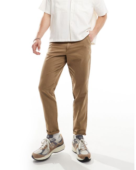 ASOS Natural Classic Rigid Washed Chino for men