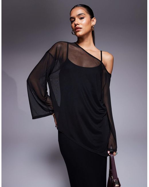 ASOS Blue Cape Overlay Midi Dress