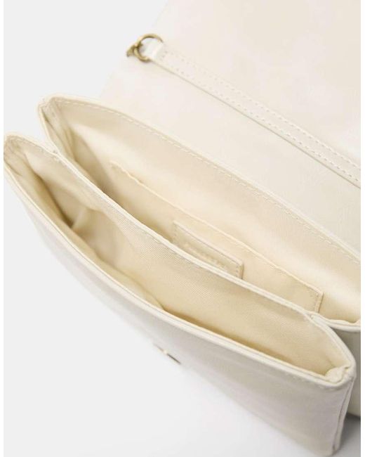 Borsa A Tracolla Écru Con Impunture di Pull&Bear in Natural